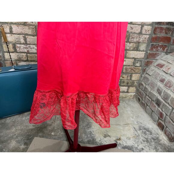 slip dress full slip red 1950s - Picture 3 of 11